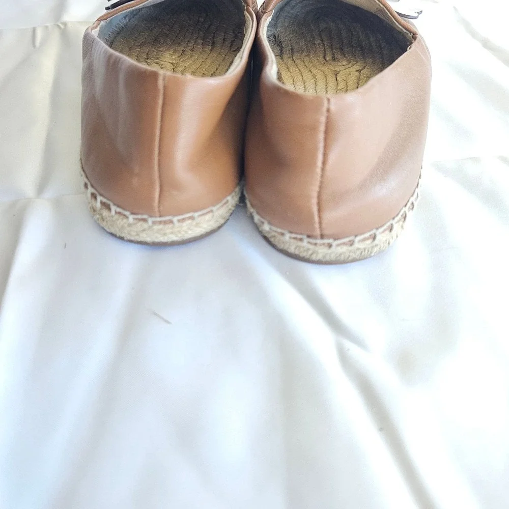 Michael Kors Lola Leather Flower Espadrille Slip On‎ Flats 5M